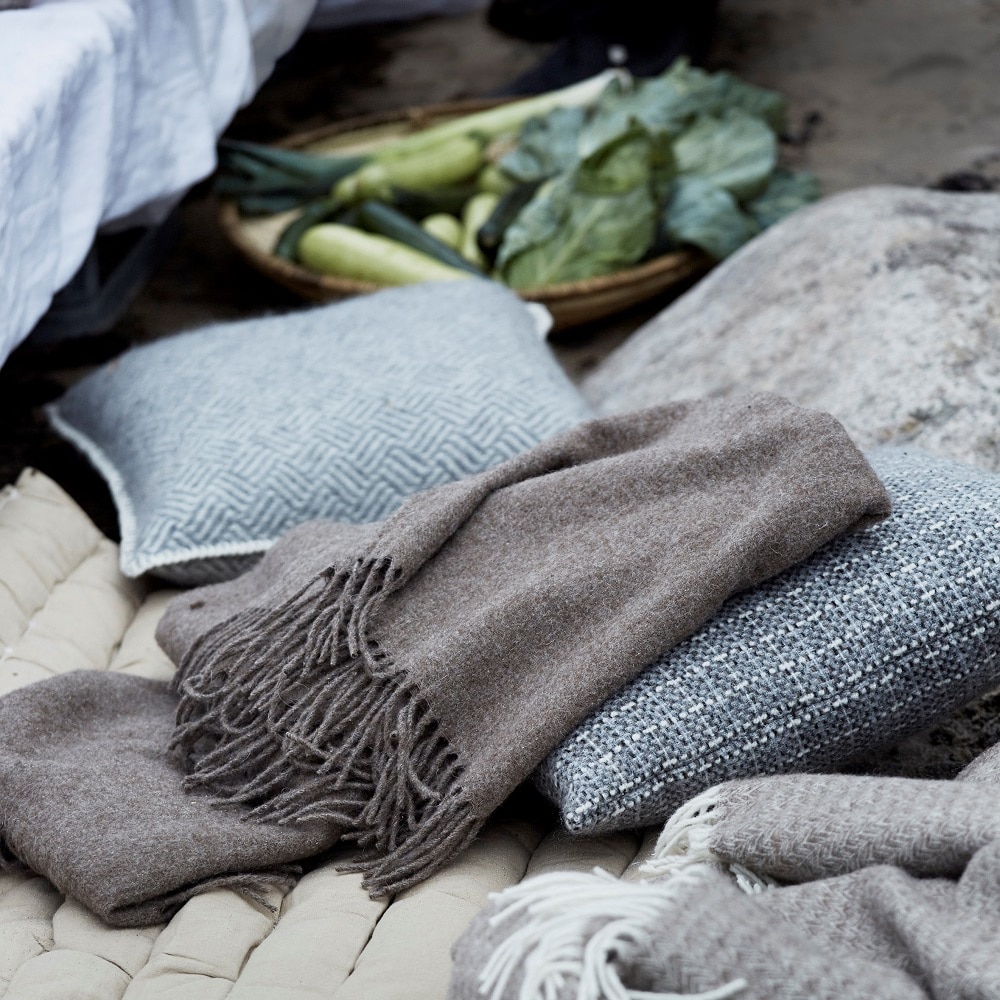 KLIPPAN/クリッパン ウールクッションカバー ステラ ブルー